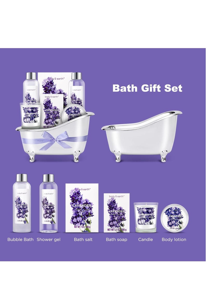 Gift Set for Women Body & Earth Gifts for Women Lavender Gift Baskets For Women Bath Sets with Bubble Bath Body Lotion Scented Candle Birthday Gifts for Women Spa Gifts for Women - pzsku/ZE1C900AFD446EE02E8C8Z/45/_/1724645347/abcd8306-410d-4010-9ba0-942a260ce22e