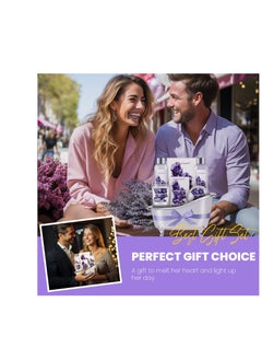 BODY & EARTH Gift Set for Women Body & Earth Gifts for Women Lavender Gift Baskets For Women Bath Sets with Bubble Bath Body Lotion Scented Candle Birthday Gifts for Women Spa Gifts for Women  - Image 5