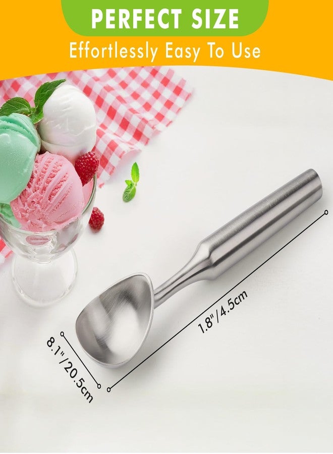 Saebye Ice Cream Scoop Stainless Steel. Ice Cream Scooper, Heavy Duty, Seamless Design, Comfortable Grip Long Handle, for Ice Cream, Gelato, Sorbet, Cookie Dough, Melon, Frozen Yogurt - Image 2