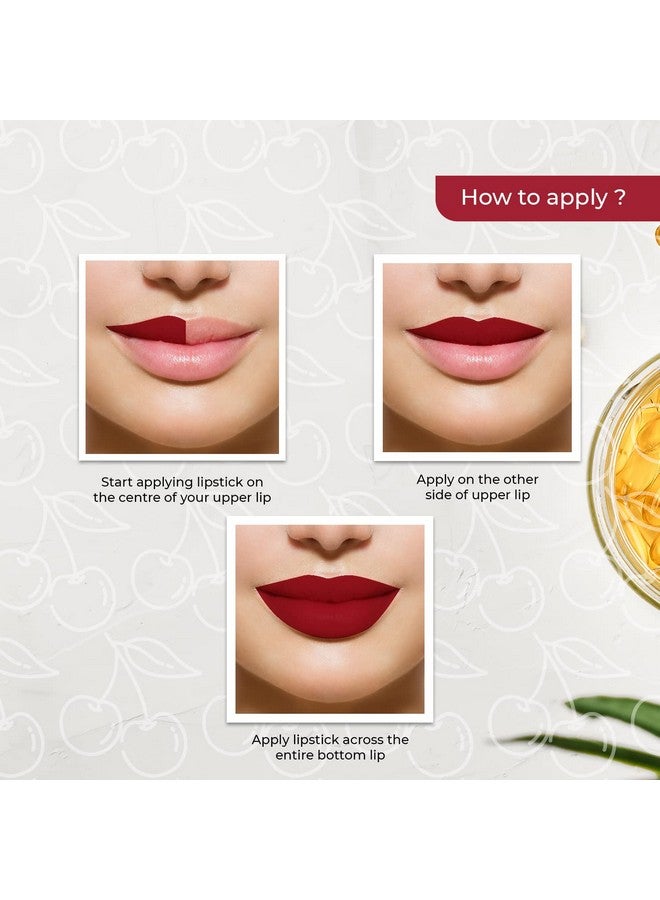 لينفور أحمر الشفاه السائل كولور مي أب غني بفيتامين A وE، ذو صبغة فائقة مقاومة للتلطخ ومظهر غير لامع بلون الكرز الأحمر 2 مل - Image 3