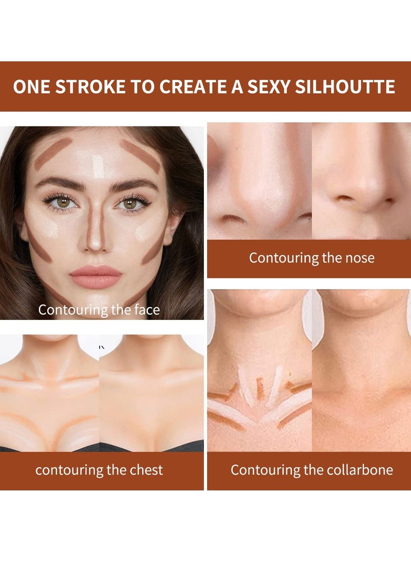 8 Colors Double Headed 2 in 1 Contour Stick Set, Versatile Contouring, Highlighting, and Concealing Makeup Cream Stick - Image 4