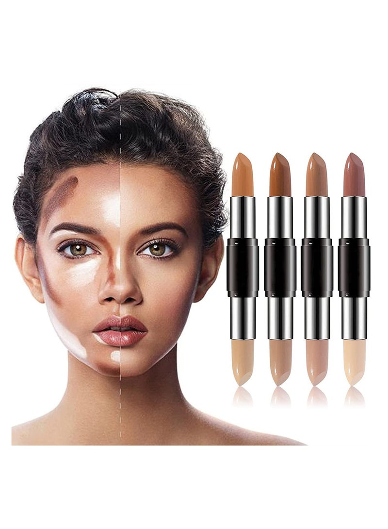 8 Colors Double Headed 2 in 1 Contour Stick Set, Versatile Contouring, Highlighting, and Concealing Makeup Cream Stick - Image 2