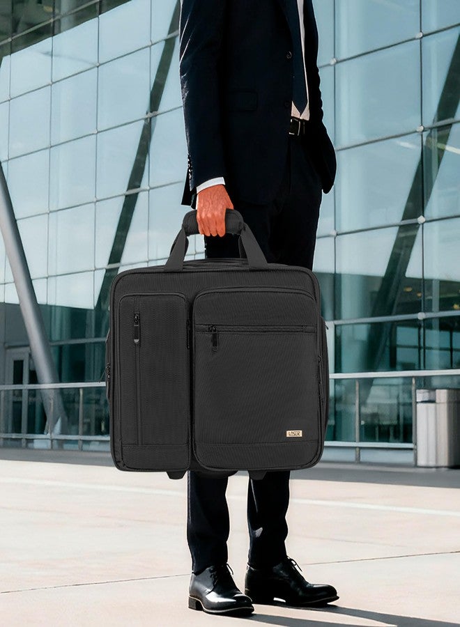 LASUK Rolling Laptop Bag for Women Men, Overnight Rolling Computer Bags Fits Up to 17.3 Inch Laptop for Travel/Work/Business - Image 2