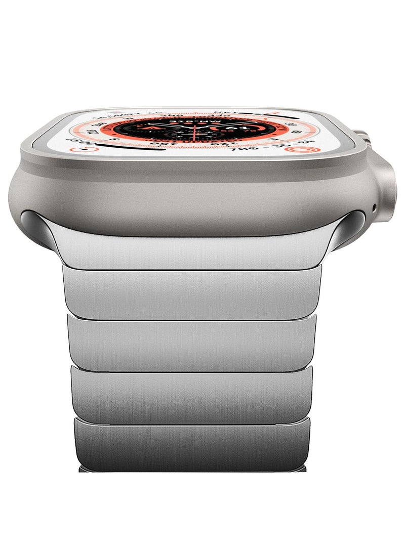 S-Color Apple watch band Compatible with Apple Watch Ultra 2 Band 49mm 45mm 44mm 42mm 41mm 40mm 38mm,Men and Women Stainless Steel Metal Band for iWatch Series SE/8/7/6/5/4/3/2/1 - Image 1