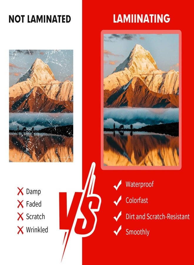 RAZCC Laminating Sheets, 3 Mil Clear Thermal Laminating Pouches, 9.5 × 11.5 Inches Lamination Sheet Paper for Laminator, Letter Size, Round Corner (300) - Image 4