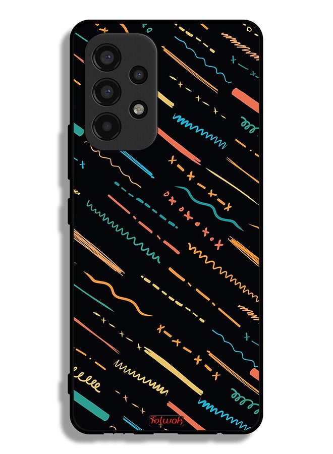 Tolwak Samsung Galaxy A53 5G Protective Case Cover X Lines Abstract Pattern - Image 1