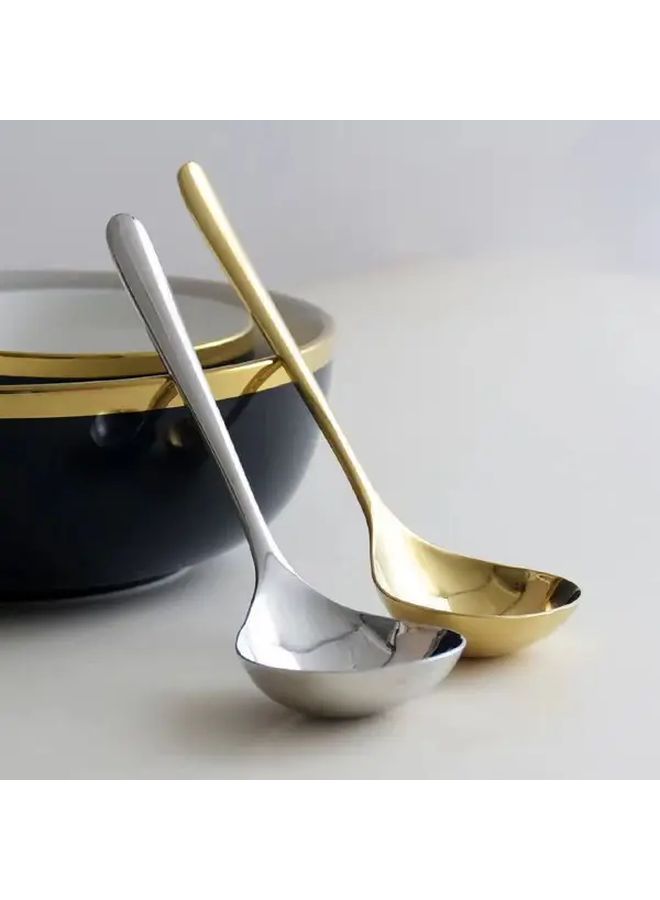 Extra Large 304 Stainless Steel Soup Serving Spoon Long Handle Silvery Color - Image 2
