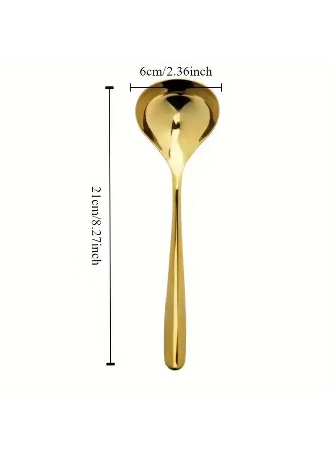 Extra Large 304 Stainless Steel Soup Serving Spoon Long Handle Silvery Color - Image 5