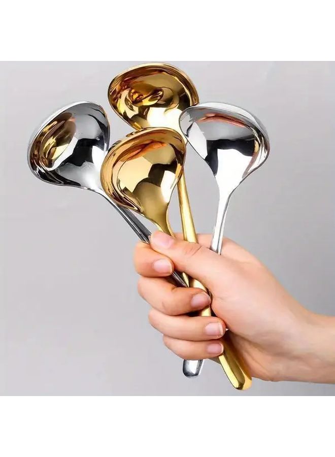 Extra Large 304 Stainless Steel Soup Serving Spoon Long Handle Silvery Color - Image 3