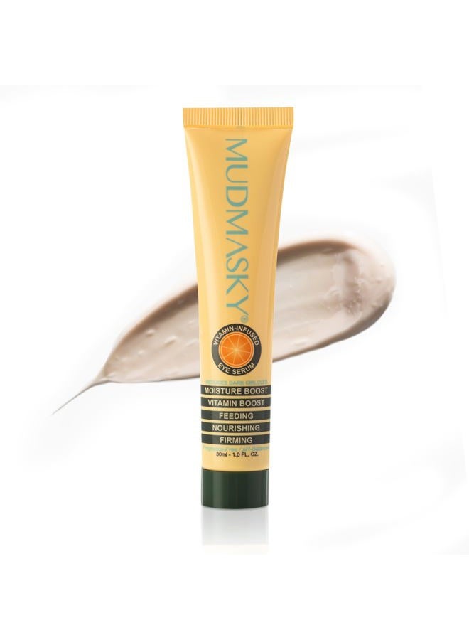 MUDMASKY Vitamin-Infused Eye Serum 30ml / 1.0 FL. OZ. - Skin Care Serum with Vitamin C & K, Reduces Dark Circles, Firms, Moisturizes, Hydrates, Restores Youthful Skin, Eye Care for All Skin Types - Image 1