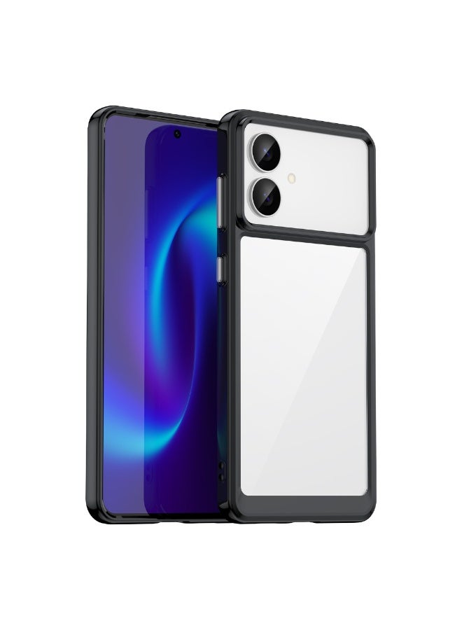 Samsung Galaxy S26 Edge Case – Shockproof Cover with Transparent Acrylic Back & Black Frame, TPU Edges – Durable Protective Design - Image 1