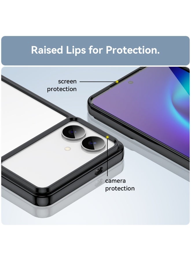 Samsung Galaxy S26 Edge Case – Shockproof Cover with Transparent Acrylic Back & Black Frame, TPU Edges – Durable Protective Design - Image 5