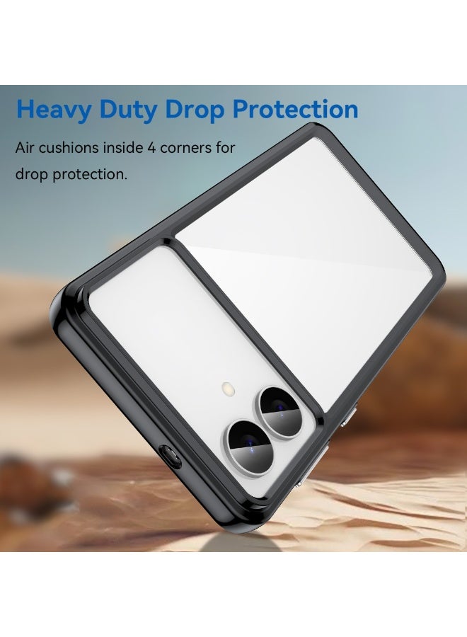 Samsung Galaxy S26 Edge Case – Shockproof Cover with Transparent Acrylic Back & Black Frame, TPU Edges – Durable Protective Design - Image 2