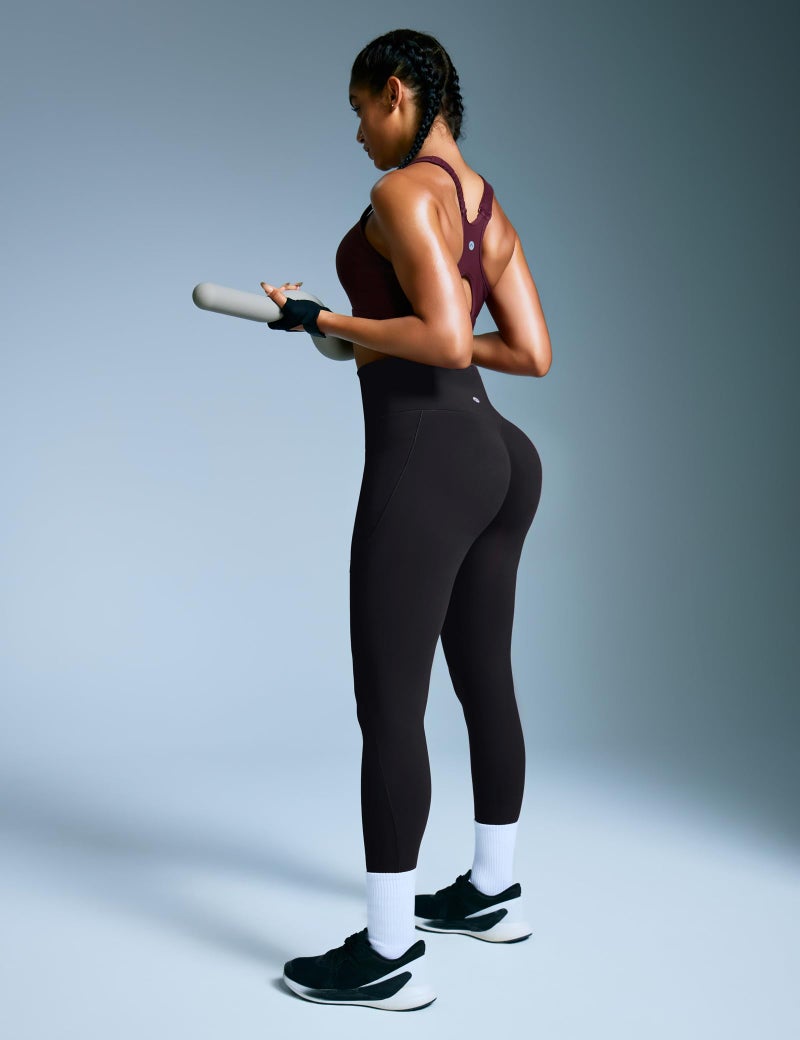 Heathyoga Scrunch Butt Lifting Leggings with Pockets for Women Tummy Control Compression Leggings No Front Seam Yoga Pants Black - Image 2