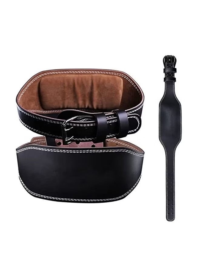 Weight Lifting Belt, Wide Leather Powerlifting Belt, Padded Workout Belt for Men and Women, Heavy Duty Back Support Gym Belt for Powerlifting, Squat, Deadlift, Strength Training - Image 1