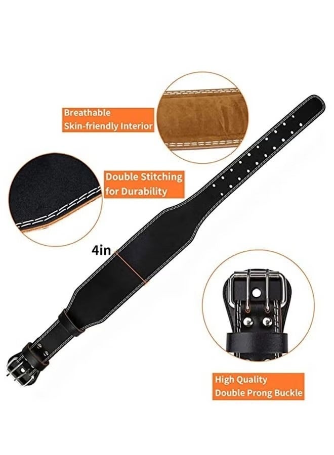 Weight Lifting Belt, Wide Leather Powerlifting Belt, Padded Workout Belt for Men and Women, Heavy Duty Back Support Gym Belt for Powerlifting, Squat, Deadlift, Strength Training - Image 2