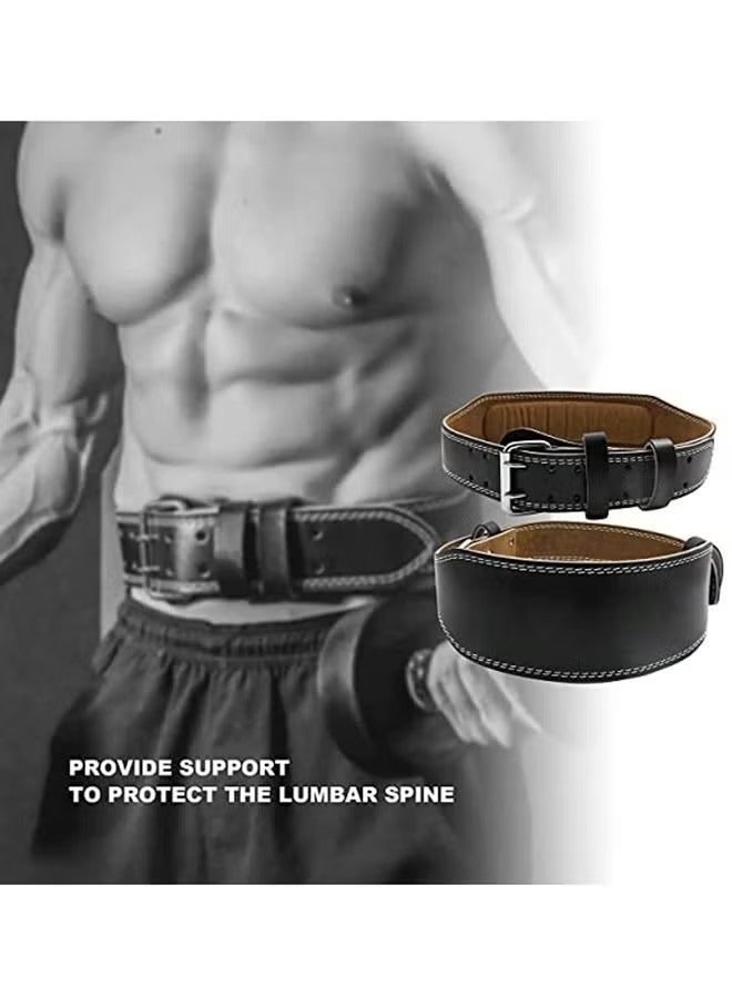 Weight Lifting Belt, Wide Leather Powerlifting Belt, Padded Workout Belt for Men and Women, Heavy Duty Back Support Gym Belt for Powerlifting, Squat, Deadlift, Strength Training - Image 3