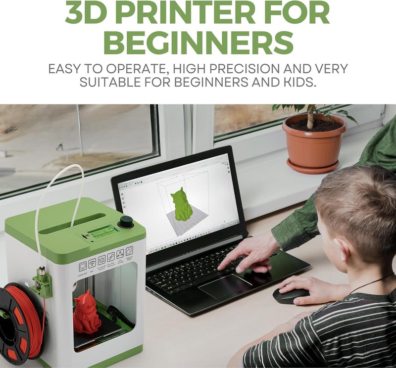 Asani Fully Assembled Mini 3D Printer for Kids and Beginners - Complete Starter Kit with Auto Leveling 3D Printing Machine, 10M PLA Filament, and SD Card - WiFi 3D Home Printer for MAC, Windows, and Linux - Image 4