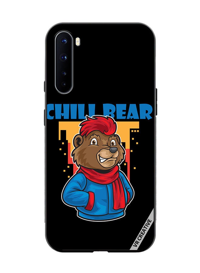 VR CREATIVE Protective Case Cover For OnePlus Nord Chill Bear Design Multicolour - Image 1