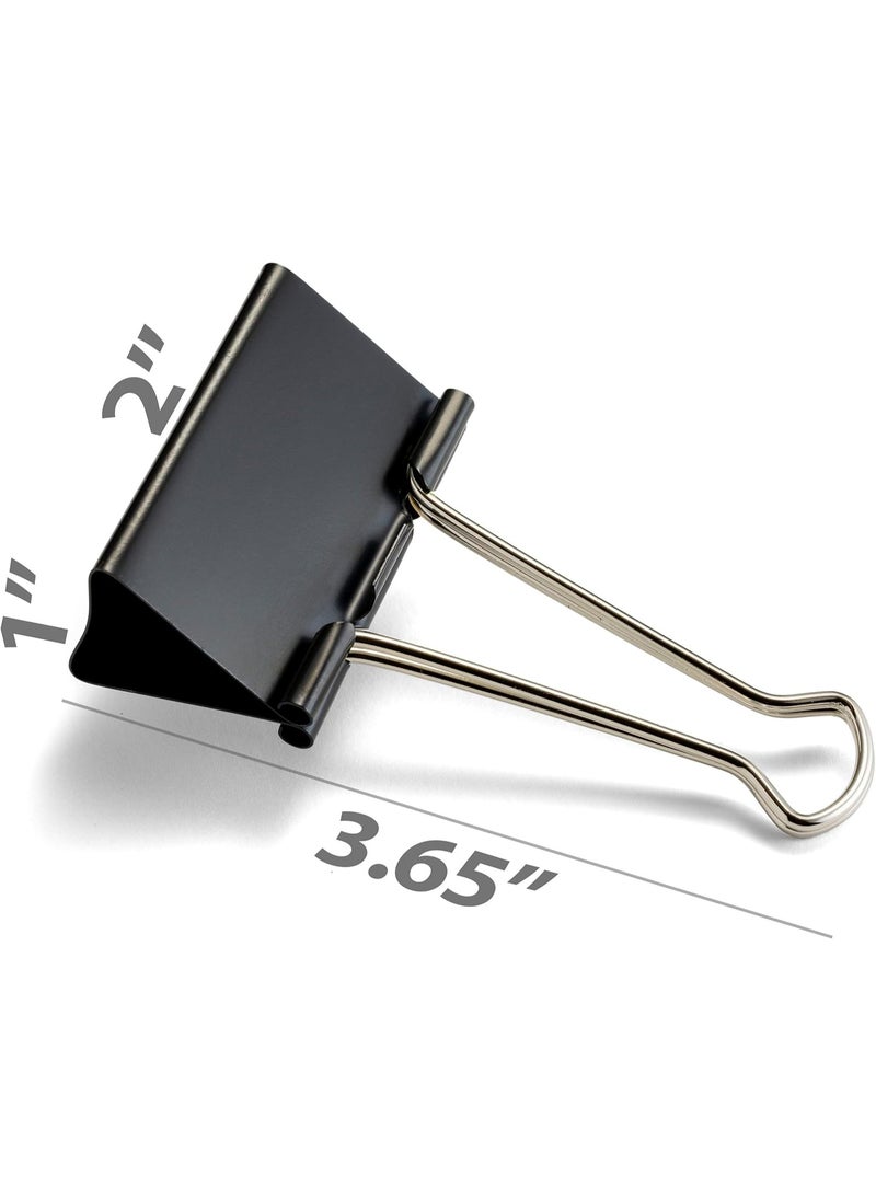 Officemate Officemate Large Binder Clips, 2 inch Wide, 1 inch Capacity, Box of 12 (99100)  - Image 4