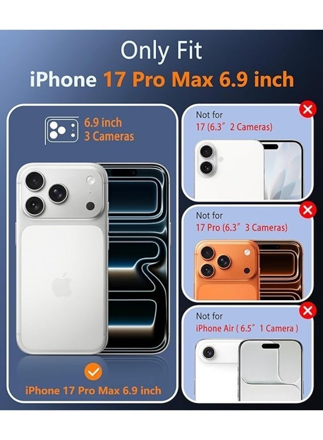 غولو جراب Golau لهاتف iPhone 17 Pro Max MagSafe، غطاء شفاف، حلقة مغناطيسية مدمجة، [حماية من الدرجة العسكرية]، تقنية iCrystal المطورة المضادة للاصفرار، ظهر مقاوم للخدش، حماية للتحكم في الكاميرا، جراب مغناطيسي فائق النحافة - Image 2
