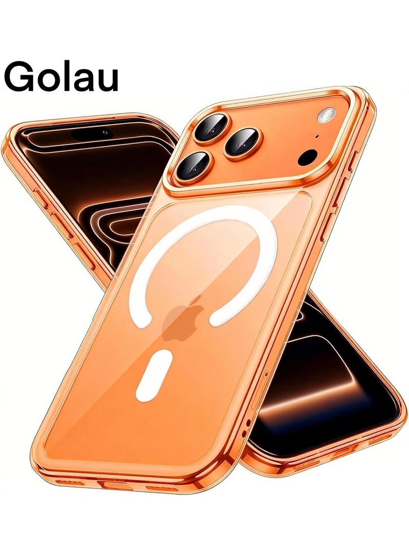 غولو جراب Golau لهاتف iPhone 17 Pro Max MagSafe، غطاء شفاف، حلقة مغناطيسية مدمجة، [حماية من الدرجة العسكرية]، تقنية iCrystal المطورة المضادة للاصفرار، ظهر مقاوم للخدش، حماية للتحكم في الكاميرا، جراب مغناطيسي فائق النحافة - Image 1
