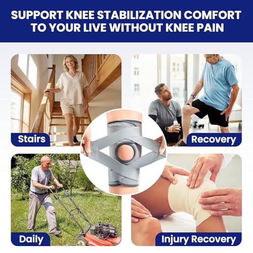 Galvaran Knee Brace for Men & Women - ACL, MCL, Meniscus Tear Support & Arthritis Pain Relief - Stabilizing Knee Braces Support with Side Stabilizers & Patella Gel Pad - Image 4