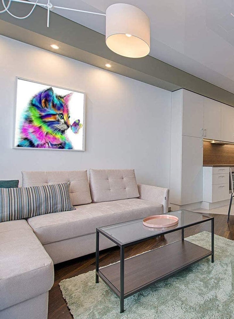 SOLARAE Custom Paint By Numbers Paint By Number Kits DIY Paint by Numbers Paint by Numbers for Kids Adults Beginners 16x20inch Colorful Cat and Butterfly - Image 5