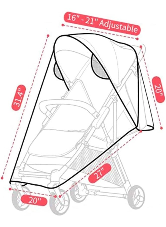 FASOTY Deluxe Stroller Weather Shield, Baby Rain Cover - Image 2