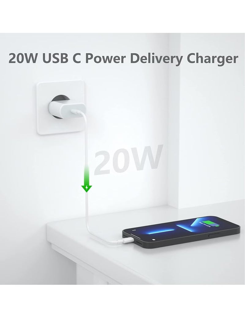 LIXES 20W Fast USB C Travel Charger Plug Adaptor for iPhone 14/14 Plus/14 Pro/14 Pro Max/13 12 11 SE XR XS Max X, Galaxy, Power Adapter USBC UK Charging  - Image 2