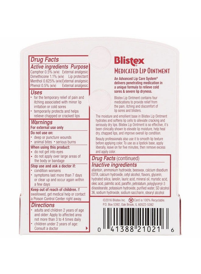 Blistex Lip Oint Bns Size .21Z Blistex Lip Ointment .21Oz - Image 3