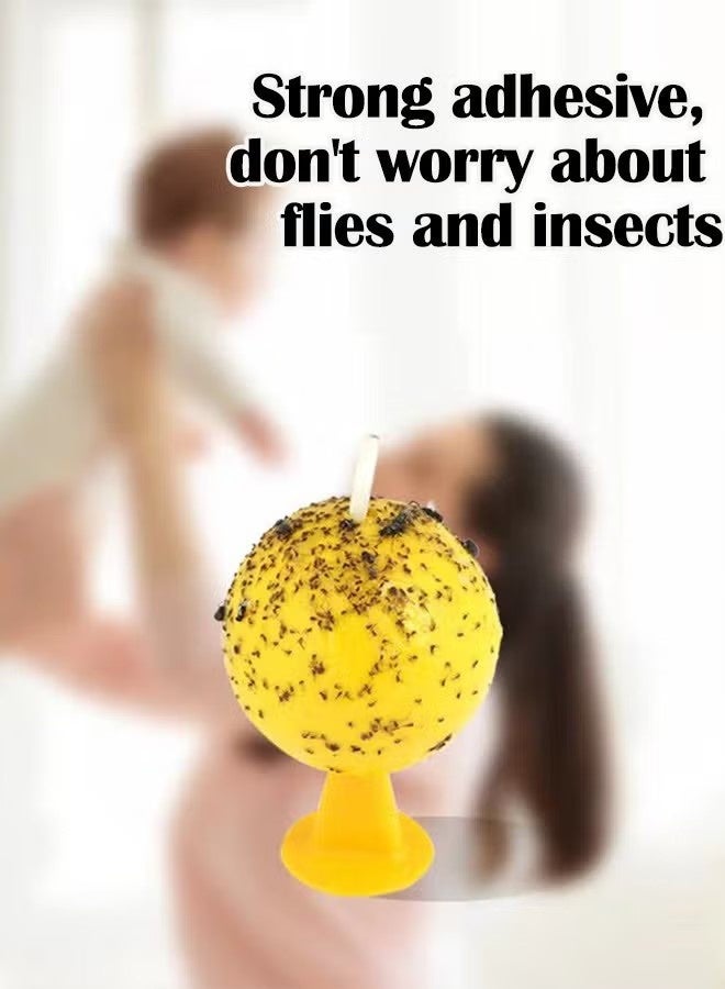 2 Pcs Sticky Fruit Fly Trap Ball Adhesive Fly Catching Ball Sticky Glue Fly Gnat Wasp Hornet Mosquito Bugs Flying Insects Trap Ball Traps (2 Pack) - Image 3