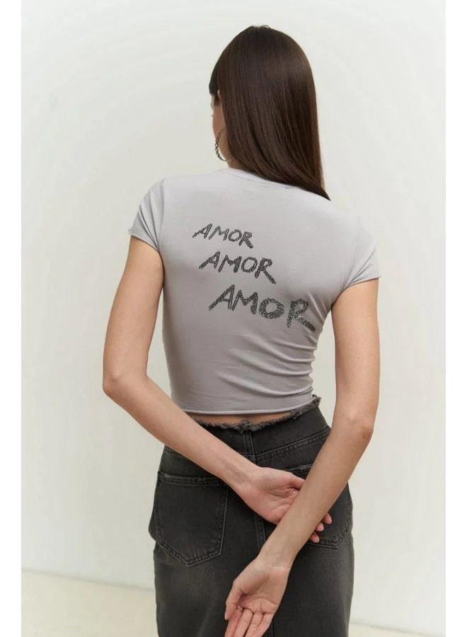 ماي استوديوز كو El Amor Gri Penye Crop