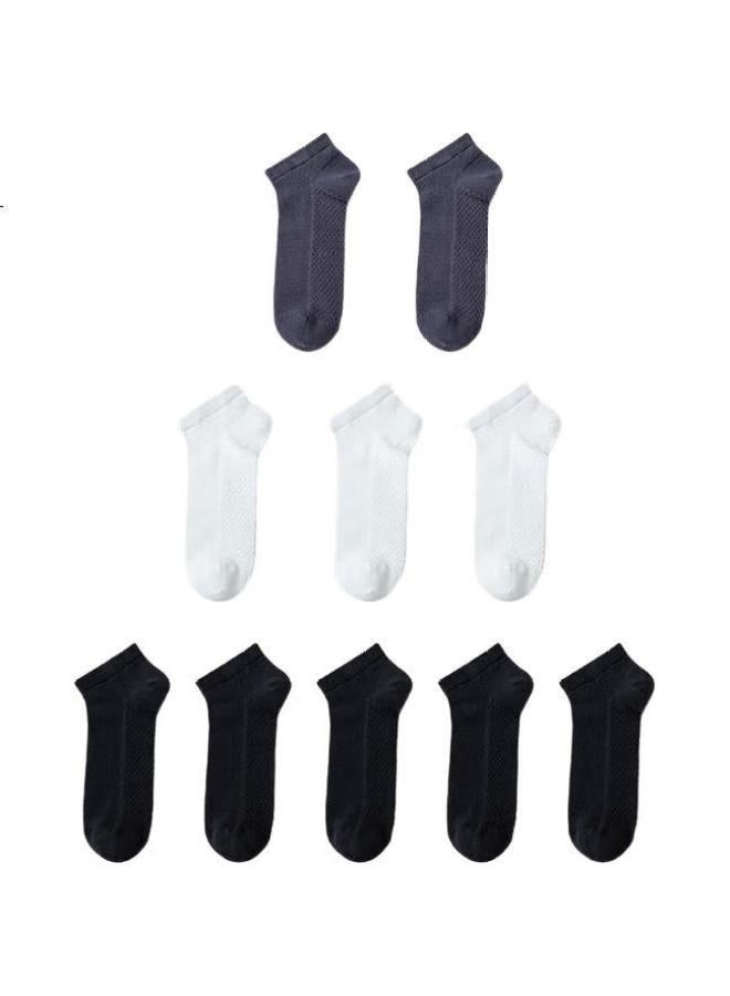 Your Sun Comfortable And Refreshing 5A Antibacterial 10 Pairs Pack 100% Cotton Men'S Short Socks Breathable Business Casual Sports Socks For Men - Image 1