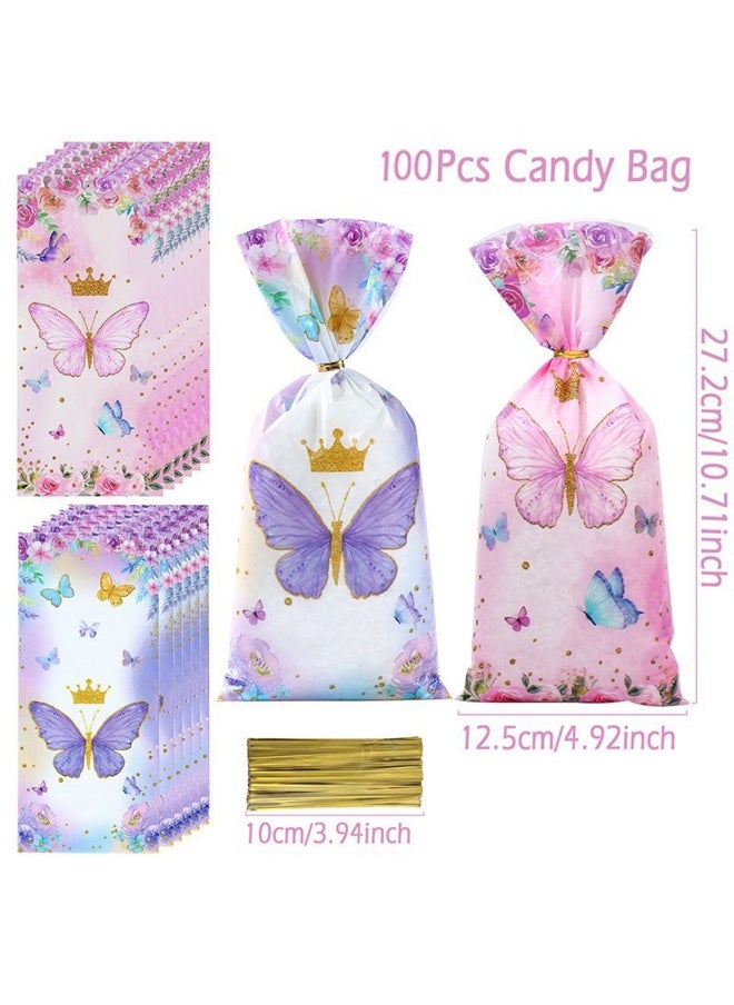 Zeemey 100pcs, Plastic Candy Bags, Theme Birthday Party Candy Bags, Gifts Biscuit Packing Bags, Baby Shower Party Supplies, Food Packaging Bag, Packaging Bag, Baking Shop Supplies, Baking Supplies, Party Supplies, Holiday Supplies  - Image 2