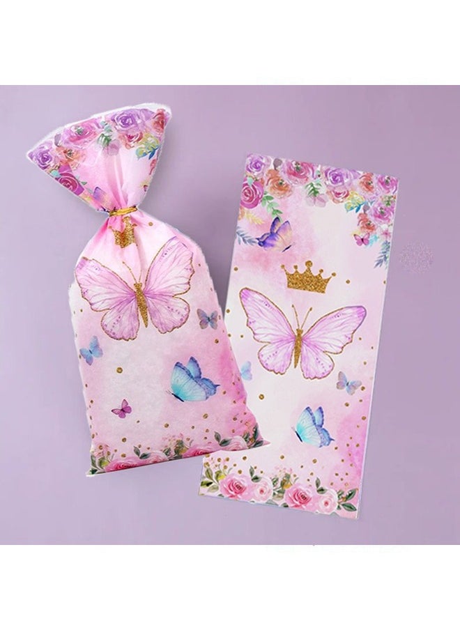Zeemey 100pcs, Plastic Candy Bags, Theme Birthday Party Candy Bags, Gifts Biscuit Packing Bags, Baby Shower Party Supplies, Food Packaging Bag, Packaging Bag, Baking Shop Supplies, Baking Supplies, Party Supplies, Holiday Supplies  - Image 3