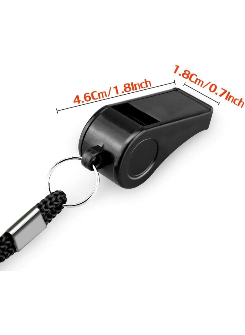 Hipat Whistle, 2 Packs Plastic Sports Whistles with Lanyard, Loud Crisp Sound Whistle Ideal for Coaches, Referees, and Officials (color) - Image 3