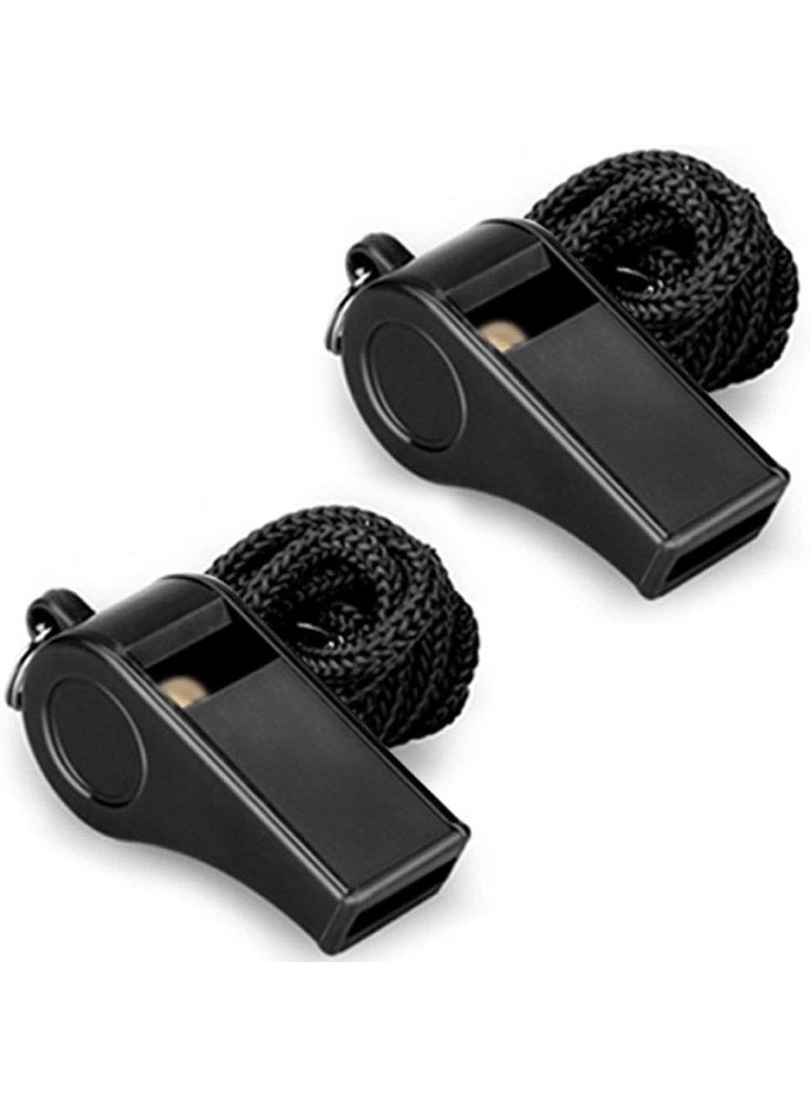 Hipat Whistle, 2 Packs Plastic Sports Whistles with Lanyard, Loud Crisp Sound Whistle Ideal for Coaches, Referees, and Officials (color) - Image 1