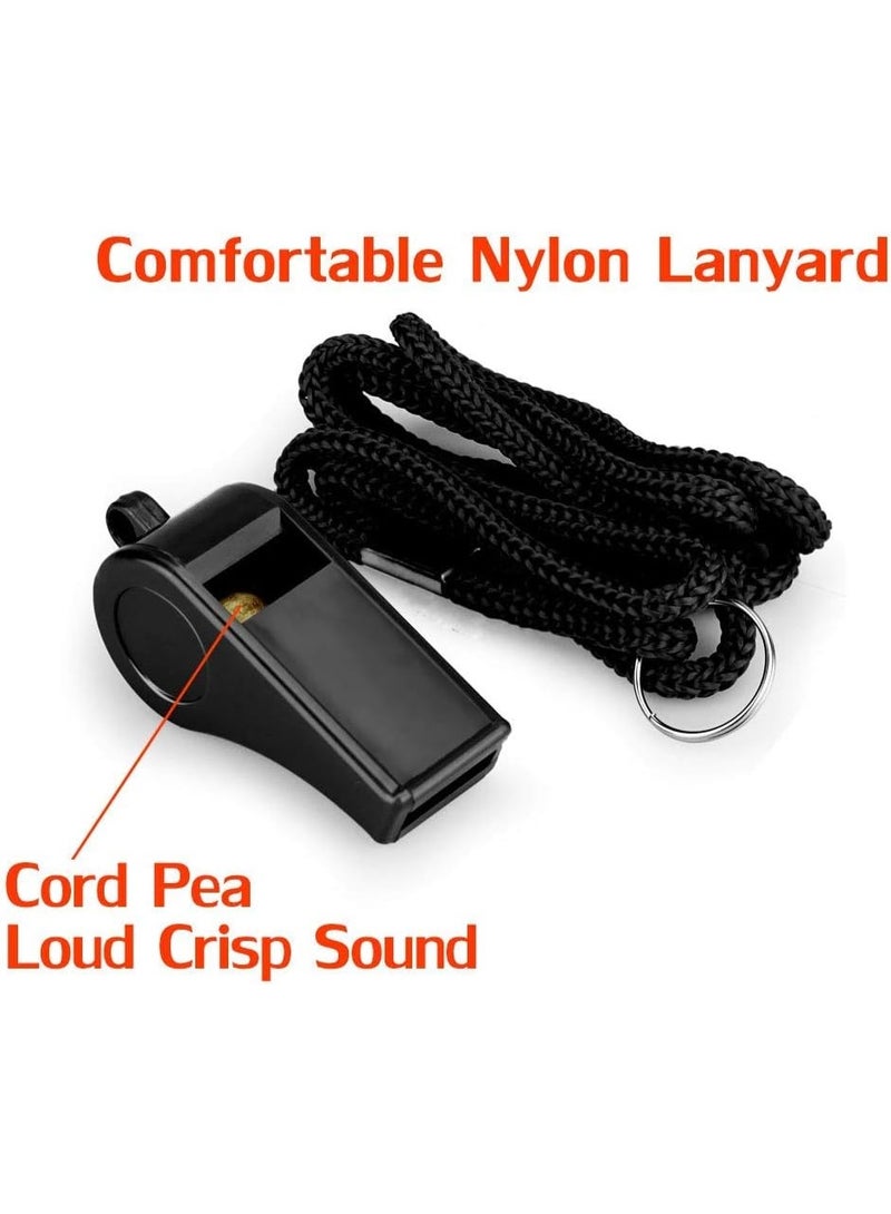 Hipat Whistle, 2 Packs Plastic Sports Whistles with Lanyard, Loud Crisp Sound Whistle Ideal for Coaches, Referees, and Officials (color) - Image 2