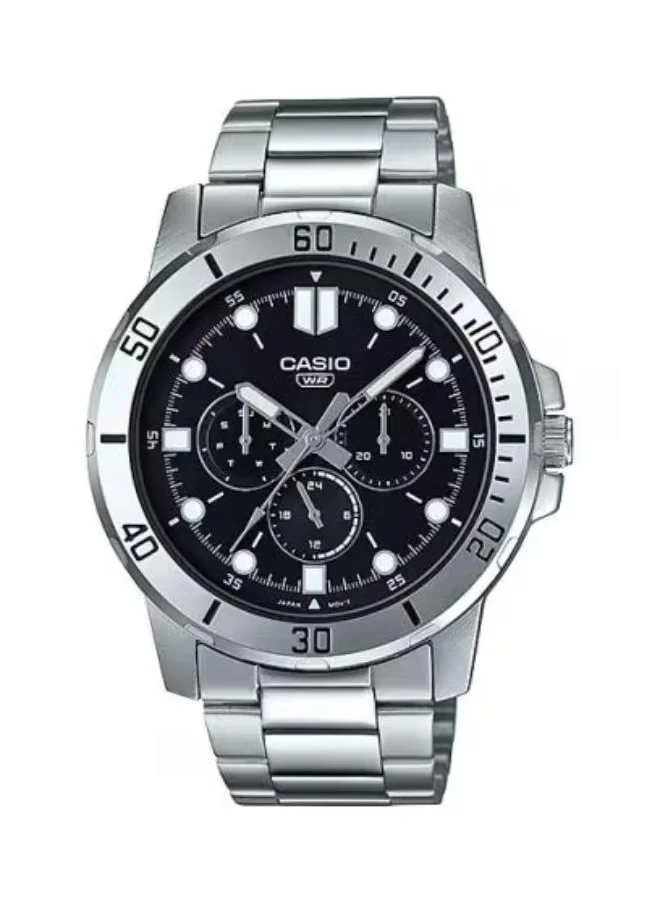 CASIO Men's Analog Display Watch With Silver Stainless Steel Strap - MTP-VD300D-1EUDF
