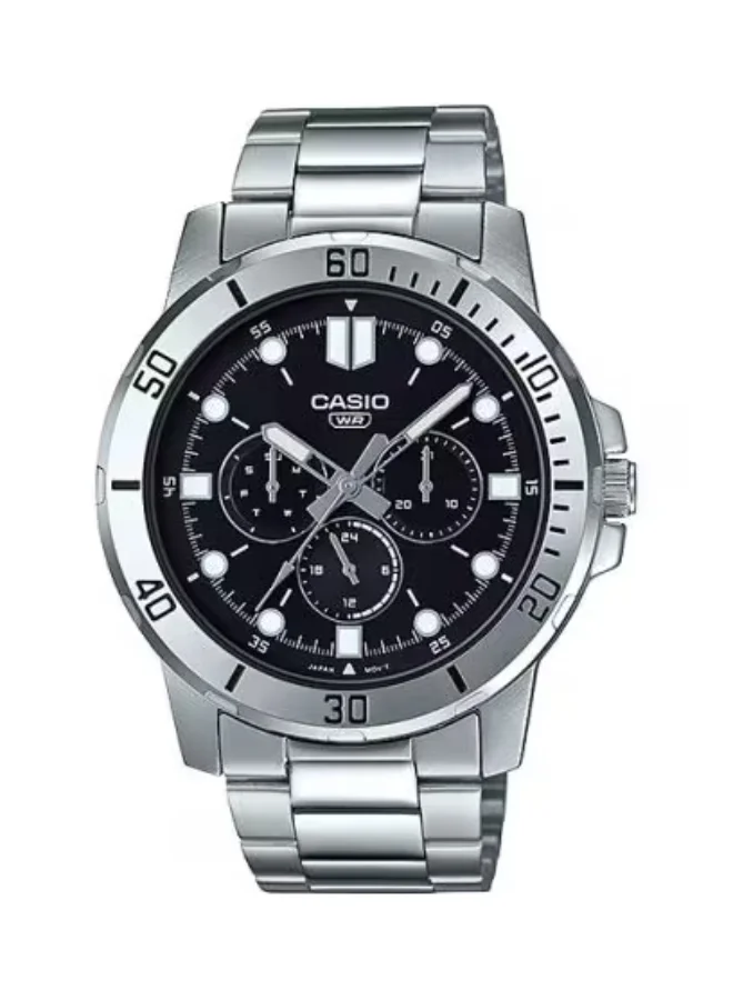 CASIO Men's Stainless Steel Analog Watch MTP-VD300D-1EUDF - 45 mm