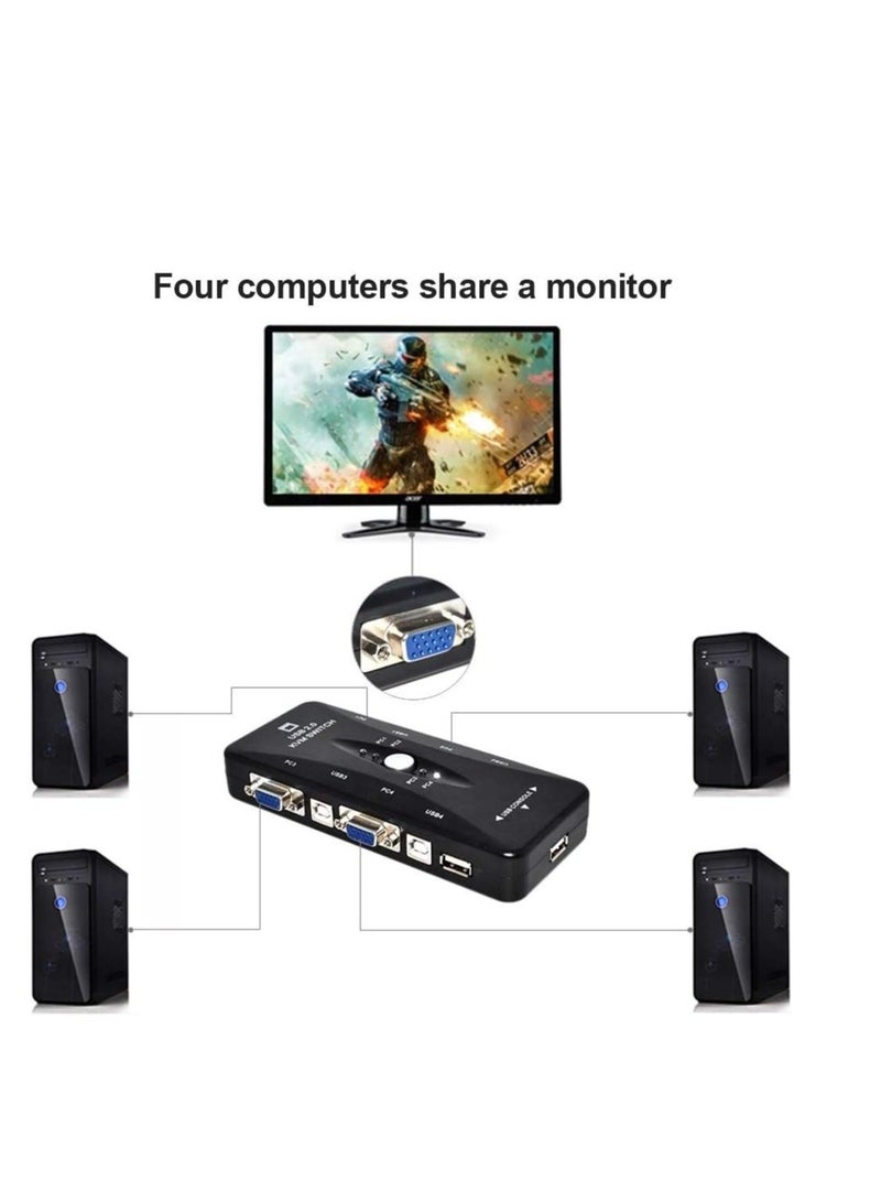 محول  منافذ USB 2.0 من توبو متوافق مع شاشة الكمبيوتر وشاشة مشاركة الفيديو والكيبورد والماوس - Image 3