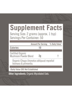 Om Mushroom Superfood Chaga Organic Mushroom Powder, 3.5 Ounce, 50 Servings, US Grown, Sacred Antioxidants & Immune Support, Superfood Mushroom Supplement  - Image 4