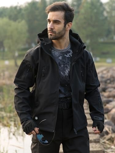 ReFire Gear Men's Army Special Ops Military Tactical Jacket Softshell Fleece Hooded Outdoor Coat - Image 3