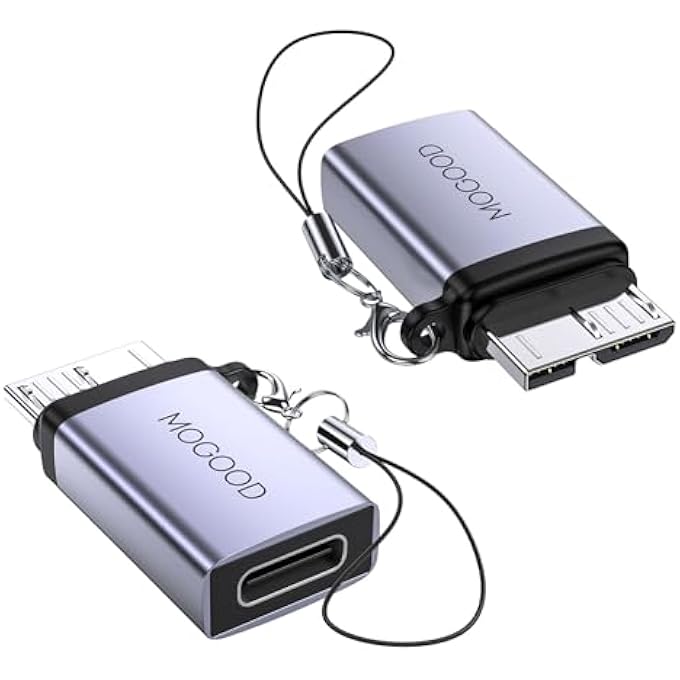 MOGOOD USB C TO MICRO B ADAPTER - FAST DATA TRANSFER, UNIVERSAL COMPATIBILITY WITH EXTERNAL HARD DRIVES, SMARTPHONES, TABLETS, AND CAMERAS - SMALL, LIGHT, PORTABLE DESIGN - Image 1