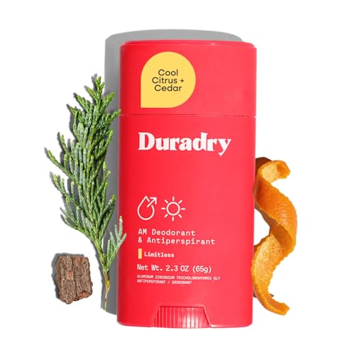 Duradry Clinical-Strength Antiperspirant Deodorant for Women and Men â€“ Clean Formula with Natural Ingredients for Odor and Excessive Sweat Protection â€“ (Cool Citrus + Cedar)2.3 Oz - Image 1