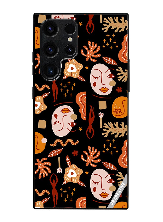 Protective Case Cover For Samsung Galaxy S25 Ultra Silhouettes Of People Design Multicolour