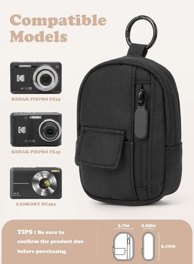 SQERO حقيبة كاميرا ناعمة لكاميرا رقمية KODAK PIXPRO FZ55/ FZ45/CAMKORY DC403 FHD 1080P، حقيبة سفر لكاميرا، حقيبة حمل صغيرة لطيفة - Image 2