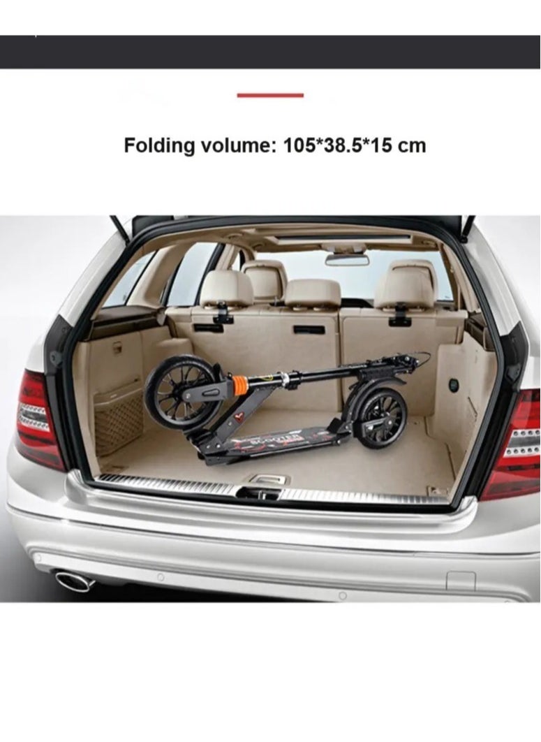 AL BADER - Manually Adjustable Foldable Portable 2-Wheel Kick Scooter For Adults - Image 1