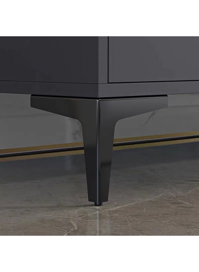 Relex 10cm Metal Furniture Legs, Set of 4 Modern Iron Diamond Triangle Feet, Black, for Sofa, Cabinet, Chair, Bed, and More - Image 2